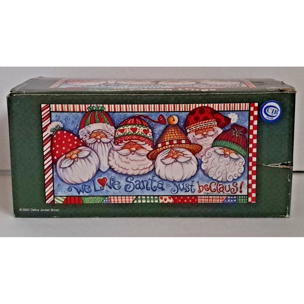 Debra Jordan Bryan Santa Ceramic Cocoa Mugs Set of‎ 2 Christmas 2002 Vintage